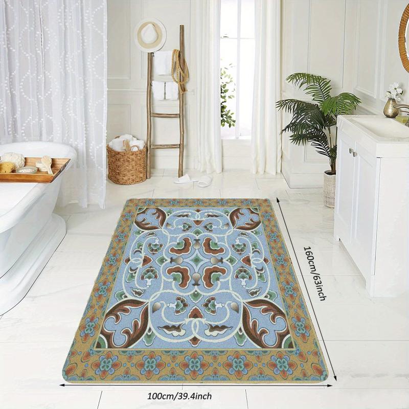 Vintage Faux Cashmere Persian Rug Green