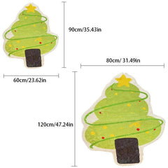 Christmas Tree Pattern Decorative Carpet Soft Fluffy Carpet