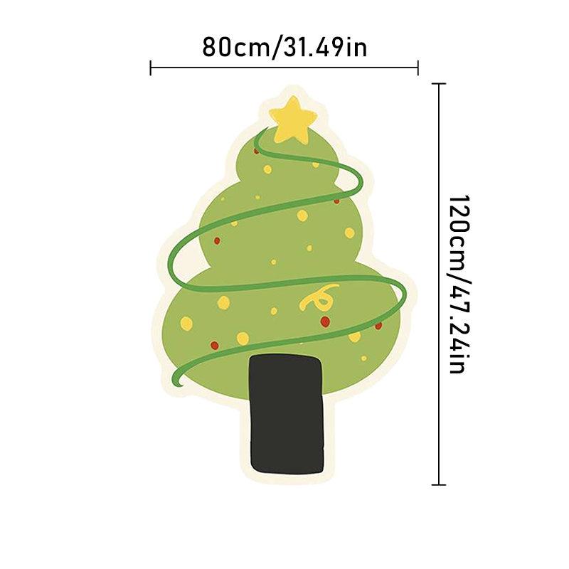 Christmas Tree Pattern Decorative Carpet Soft Fluffy Carpet