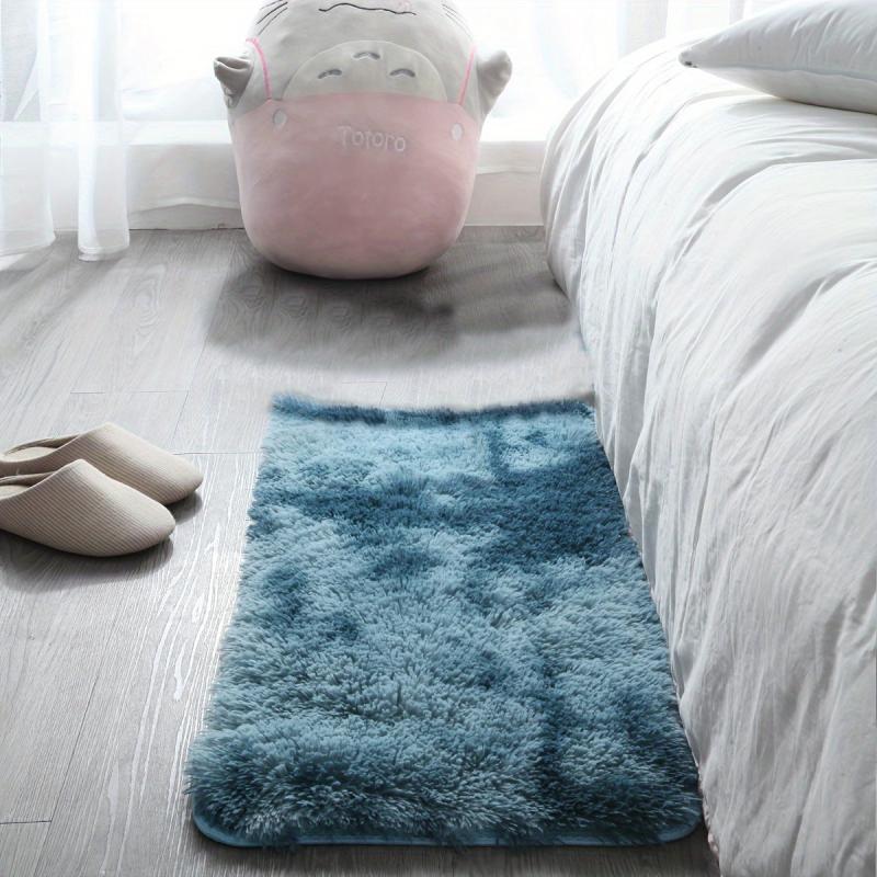 Soft Shaggy Rugs Tie Dye Blackish Green Plush