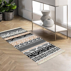 Boho Print Tassel Floor Mat Woven Printed Carpet Home Carpet