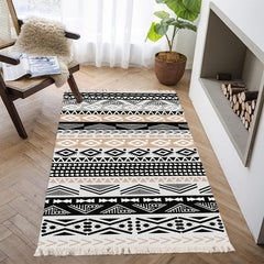 Boho Print Tassel Floor Mat Woven Printed Carpet Home Carpet