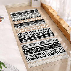 Boho Print Tassel Floor Mat Woven Printed Carpet Home Carpet