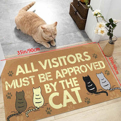 Cartoon Cat Floor Mat Washable Non Slip Area Rug Bathroom Entrance Doormat