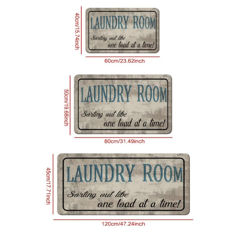 Laundry Room Rug Non Slip Runner Rubber Backing Floor Carpet Runner