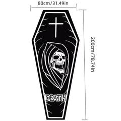 Halloween Coffin Rug Thickened Plush Mat for Bedroom Living Room