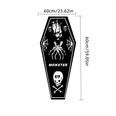 Halloween Coffin Rug Thickened Plush Mat for Bedroom Living Room