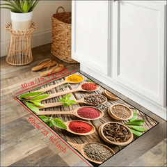 Spices Patterns Floor Mat Modern Kitchen Rug Non Slip Colorful Indoor Carpet