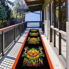 Halloween Demon Pumpkin Pattern Carpet Machine Washable Anti Fouling Rug