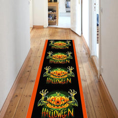 Halloween Demon Pumpkin Pattern Carpet Machine Washable Anti Fouling Rug