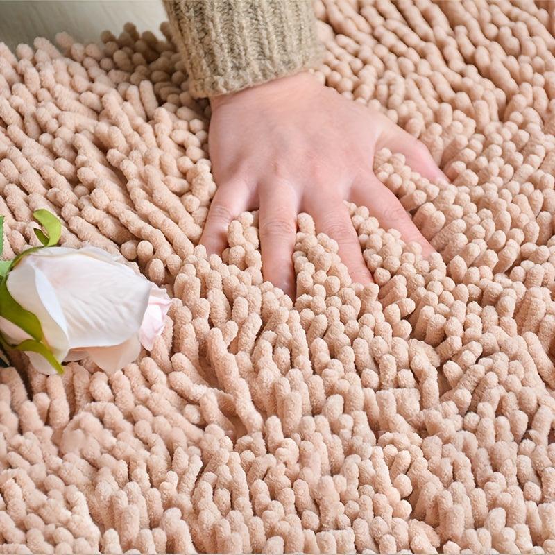 Soft Cozy Shaggy Chenille Runner Rug Kitchen Bathroom Non Slip Bath Mat