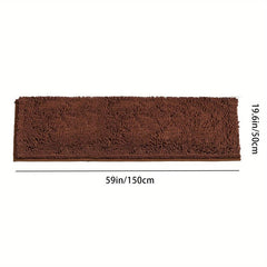 Soft Cozy Shaggy Chenille Runner Rug Kitchen Bathroom Non Slip Bath Mat