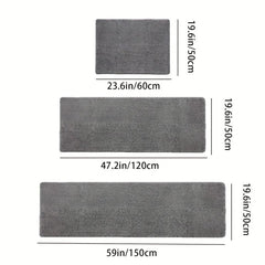 Soft Cozy Shaggy Chenille Runner Rug Kitchen Bathroom Non Slip Bath Mat