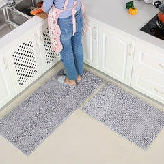 Soft Cozy Shaggy Chenille Runner Rug Kitchen Bathroom Non Slip Bath Mat