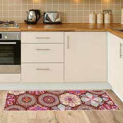 2pcs Vintage Boho Kitchen Rugs Set Waterproof Non Slip Runner Rug