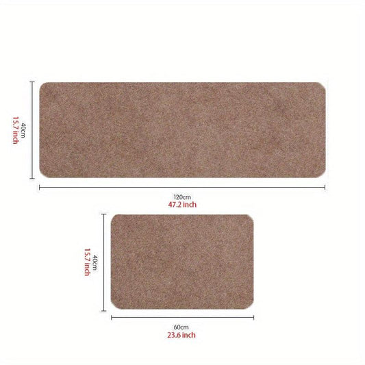 2pcs Anti Fatigue Kitchen Mat Set, Non-Slip Hallway Carpet, Absorbent Bath Mat