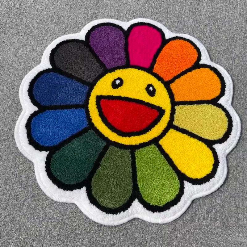 Sunflower Area Rug Modern Bedroom Decor Large Living Room Carpet