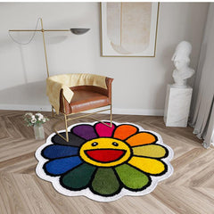 Sunflower Area Rug Modern Bedroom Decor Large Living Room Carpet