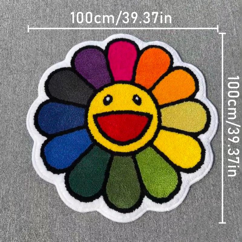 Sunflower Area Rug Modern Bedroom Decor Large Living Room Carpet