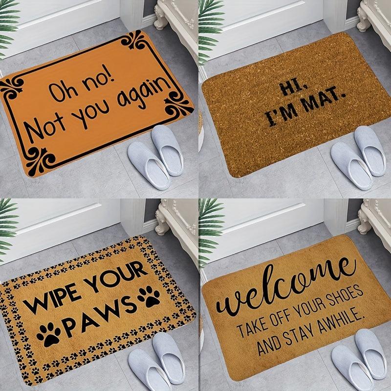 Pet Friendly Welcome Mat Low Pile Non Slip Washable Dirt Resistant