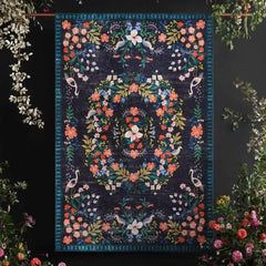 Soft Kitchen Floor Mat Floral Loop Velvet Non-slip Waterproof