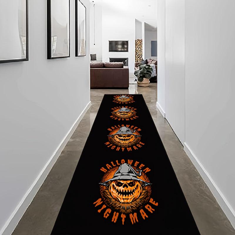 Halloween Prank Pumpkin Pattern Carpet Anti Slip Washable