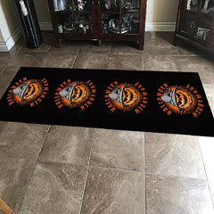 Halloween Prank Pumpkin Pattern Carpet Anti Slip Washable