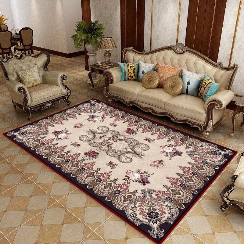 Non Slip Floral Living Room Carpet Soft Home Floor Mat 47 24
