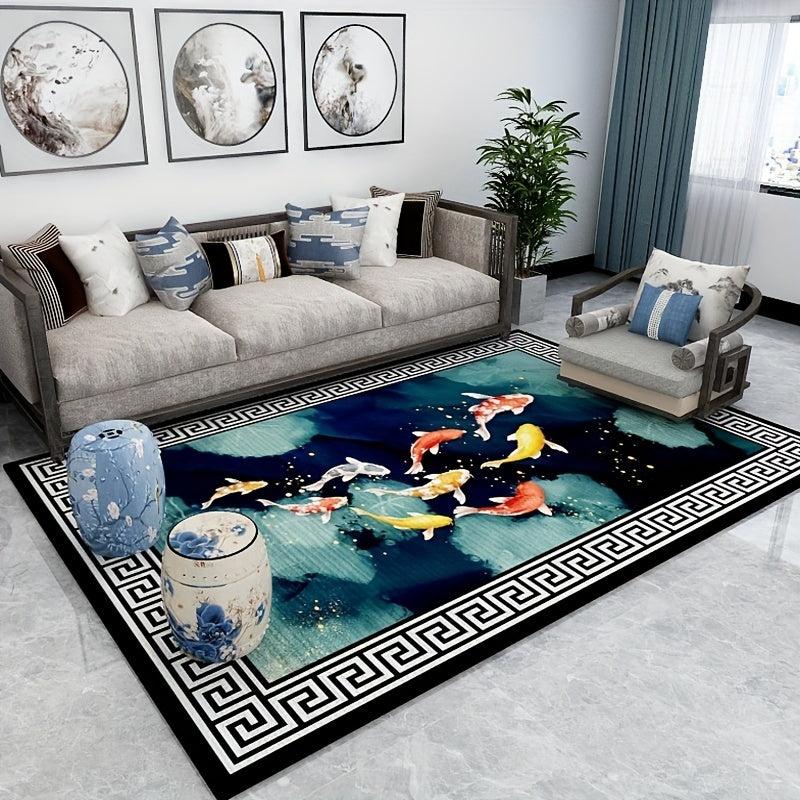 Non Slip Floral Living Room Carpet Soft Home Floor Mat 47 24
