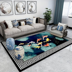 Non Slip Floral Living Room Carpet Soft Home Floor Mat 47 24