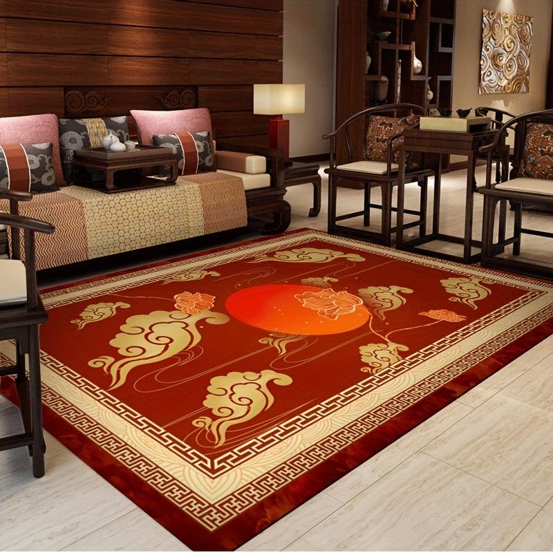 Non Slip Floral Living Room Carpet Soft Home Floor Mat 47 24