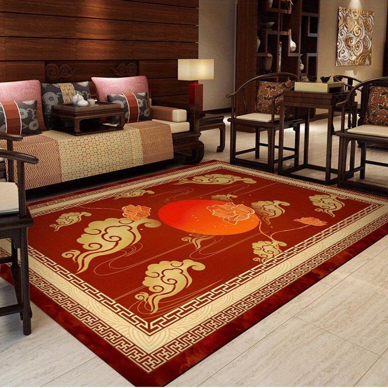 Non Slip Floral Living Room Carpet Soft Home Floor Mat 47 24