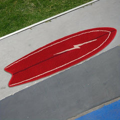 Vintage Surfing Skateboard Plush Rug for Bedroom