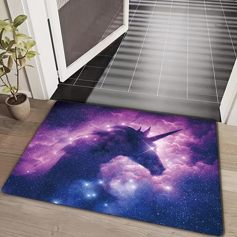 3D Unicorn Area Rug Non Slip Fluffy Throw Floor Mat