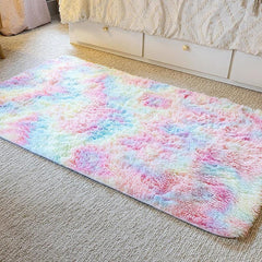 Soft Rainbow Shag Rug for Girls Bedroom Kids Room