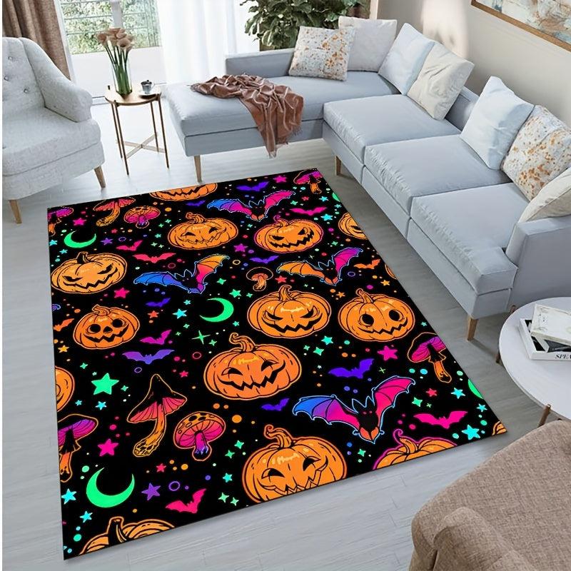 Halloween Pumpkin Carpet Colorful Area Rug Decorate Home