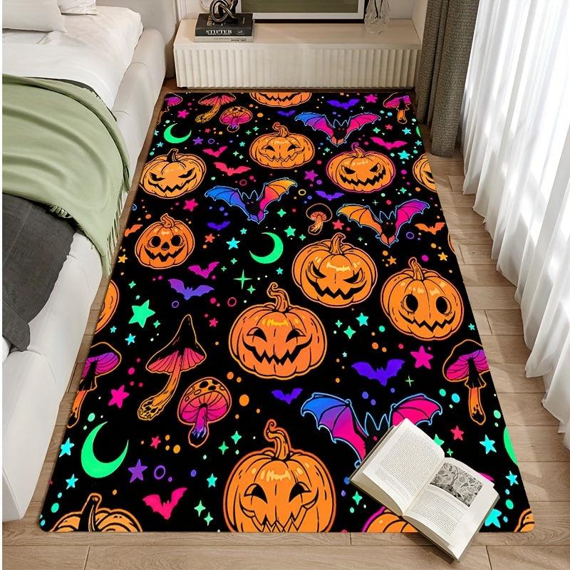Halloween Pumpkin Carpet Colorful Area Rug Decorate Home