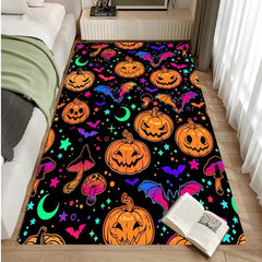 Halloween Pumpkin Carpet Colorful Area Rug Decorate Home