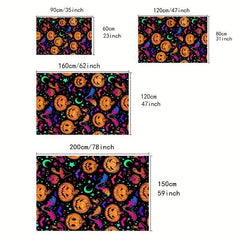 Halloween Pumpkin Carpet Colorful Area Rug Decorate Home