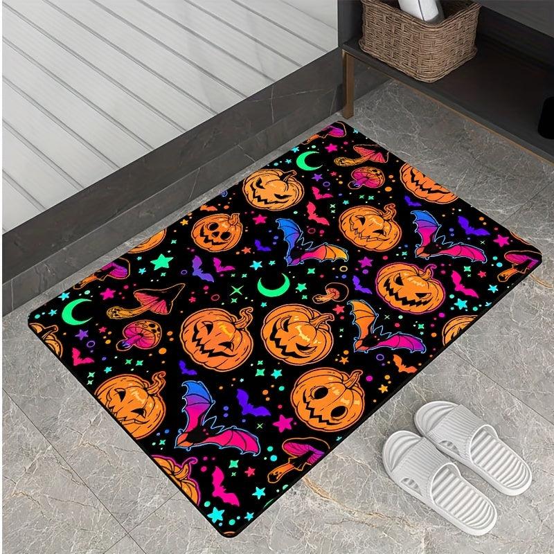 Halloween Pumpkin Carpet Colorful Area Rug Decorate Home