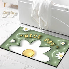 Soft Non Slip Bath Rug Quick Dry Absorbent Diatom Mud Carpet for Bathroom