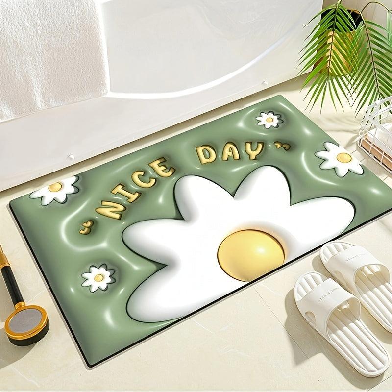 Soft Non Slip Bath Rug Quick Dry Absorbent Diatom Mud Carpet for Bathroom