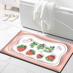 Soft Non Slip Bath Rug Quick Dry Absorbent Diatom Mud Carpet for Bathroom