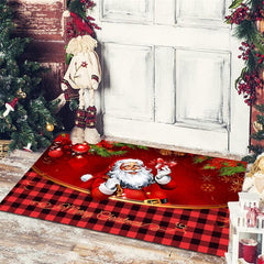 Christmas Floor Mat Santa Claus Snowman Non-slip Absorbent Carpet