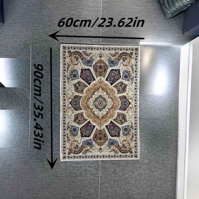 Vintage Boho Area Rug Non-slip Washable Door Mat Bohemian Style for Living Room