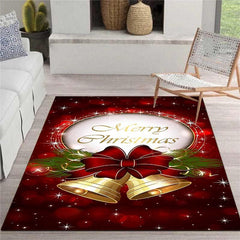 Merry Christmas Bell Rug Doormat Floor Mat Carpet Home Anti Slip Christmas Decor