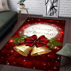 Merry Christmas Bell Rug Doormat Floor Mat Carpet Home Anti Slip Christmas Decor