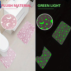 Night Light Floor Mat Sponge Bathroom Set Non-slip Durable Absorbent Toilet Mat