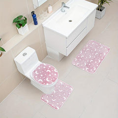 Night Light Floor Mat Sponge Bathroom Set Non-slip Durable Absorbent Toilet Mat