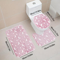 Night Light Floor Mat Sponge Bathroom Set Non-slip Durable Absorbent Toilet Mat